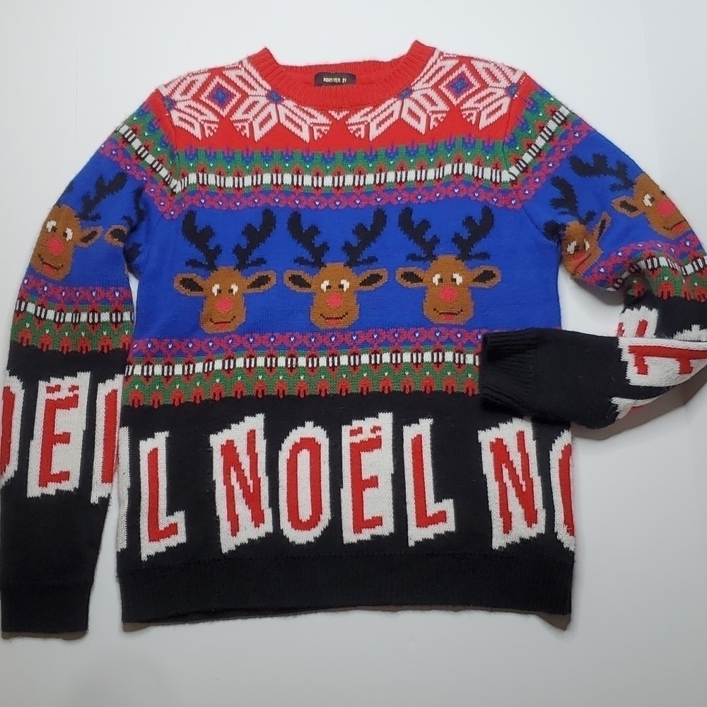 Forever 21 NOEL ugly Christmas Sweater Medium